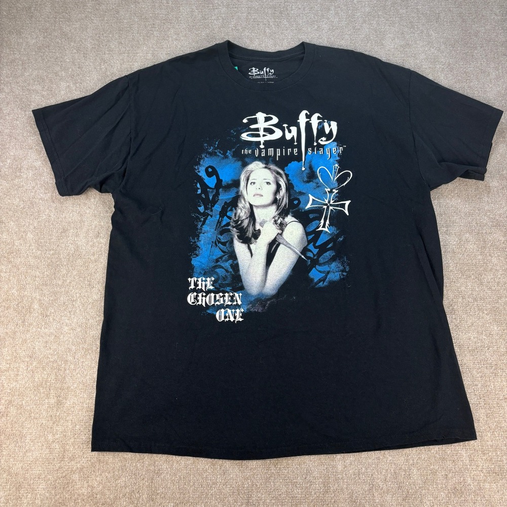 Buffy the Vampire Slayer The Chosen One Black Graphic T-Shirt Mens XL 2023